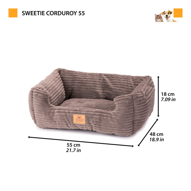 SWEETIE CORDUROY Panier moelleux pour chiens et chats
