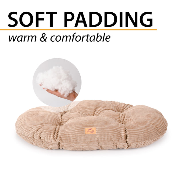 RELAX CORDUROY Coussin ovale pour chiens et chats