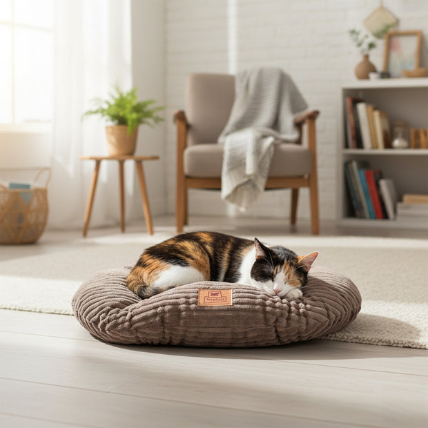 RELAX CORDUROY Coussin ovale pour chiens et chats