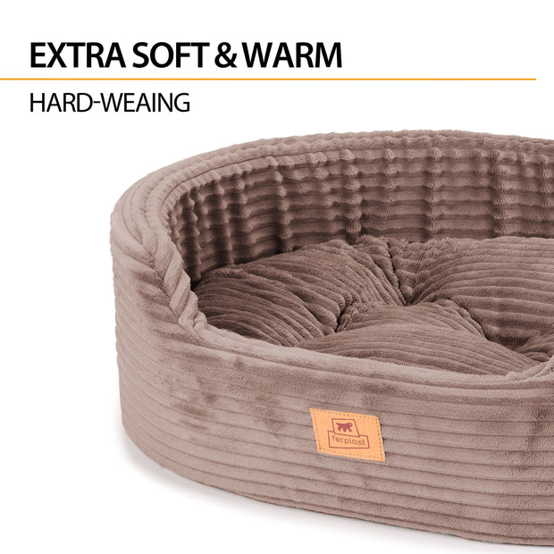 DANDY CORDUROY Panier divan avec coussin amovible pour chiens et chats