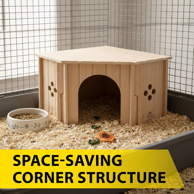 SIN CORNER Maison d’angle en bois pour petits animaux