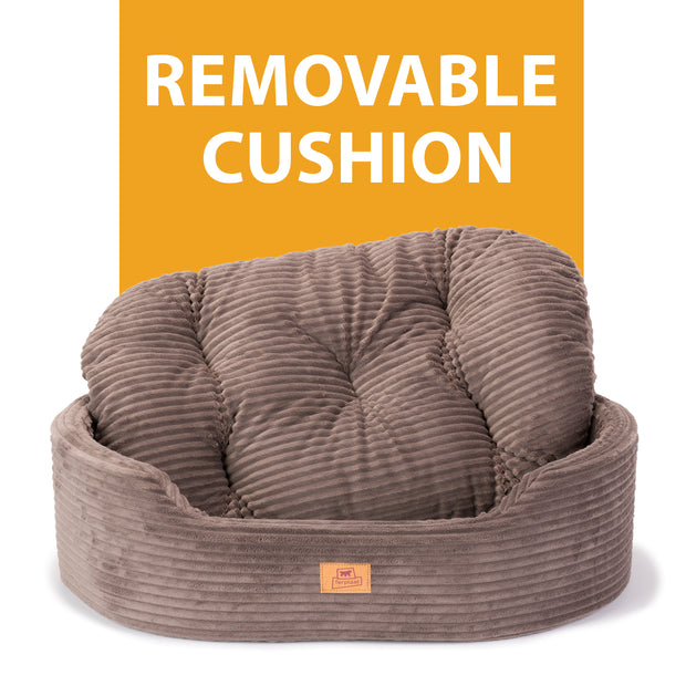 DANDY CORDUROY Panier divan avec coussin amovible pour chiens et chats